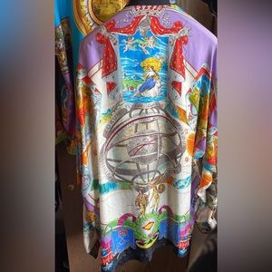 Very Rare Gianni Versace Emperuer Romain Print Silk button up shirt
